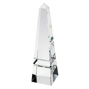 12 in. Clear Hand Crafted Crystal Obelisk