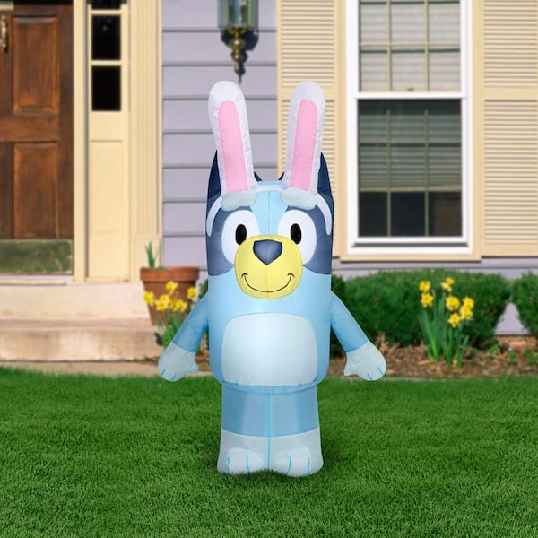 Gemmy Airblown Holiday Light-Bluey with Pink Bunny Ears G-441432