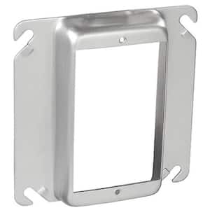 4 in. W Steel Metallic 1-Gang Single-Device Square Cover, 3/4 in. Raised (1-Pack)