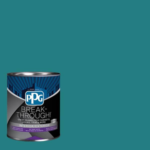 1 qt. PPG1147-6 Jade Jewel Satin Door, Trim & Cabinet Paint