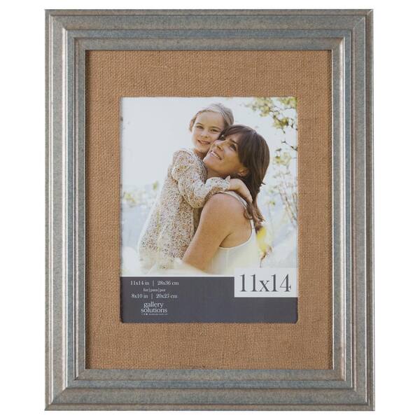 Pinnacle 1-Opening 8 in. x 10 in. Burlap Matted Picture Frame