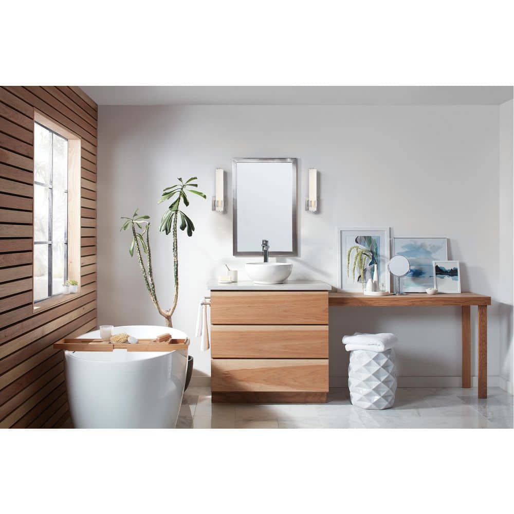 Aiden 13.5 in. 1-Light in Chrome Integrated LED Vanity Light with Invisimount 20-Watt Bath price history on PriceWatchPro