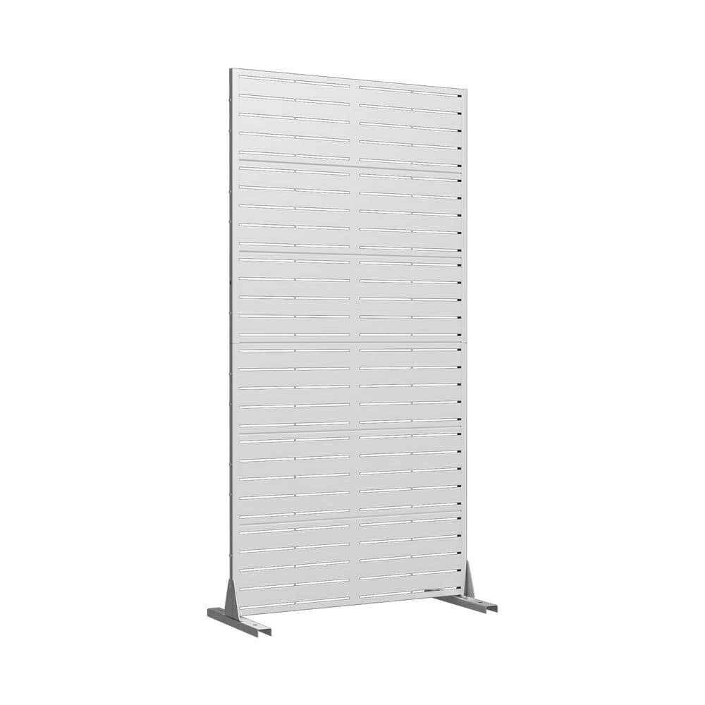Outdoor Privacy Fence 35 in. L x 16 in. W x 72 in. H White Galvanized Steel Garden Privacy Screen price history on PriceWatchPro