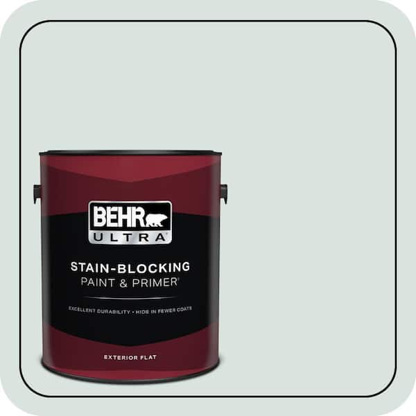 BEHR ULTRA 1 gal. #N430-1 Mountain Peak White Flat Exterior Paint & Primer
