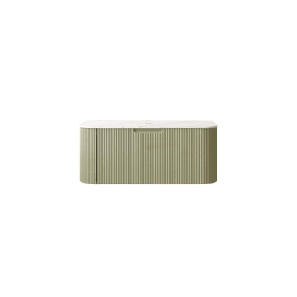 36 in. Wall Mounted Bath Vanity Cabinet without Top in Light Green with Carrara White Artificial Marble Countertop price history on PriceWatchPro