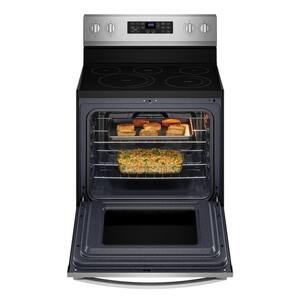 30 in. 5.3 cu.ft. Single Oven Electric Range with Air Fry in Stainless Steel Fingerprint Resistant