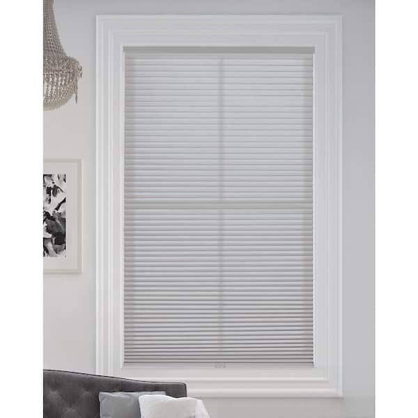 BlindsAvenue Gray Sheen Cordless Light Filtering Fabric Cellular Shade 9/16 in. Single Cell 28 in. W x 72 in. L
