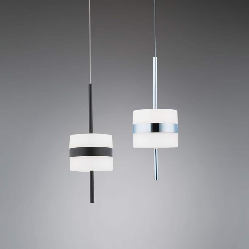 Sleek Chrome LED Mini Pendant with Adjustable Height