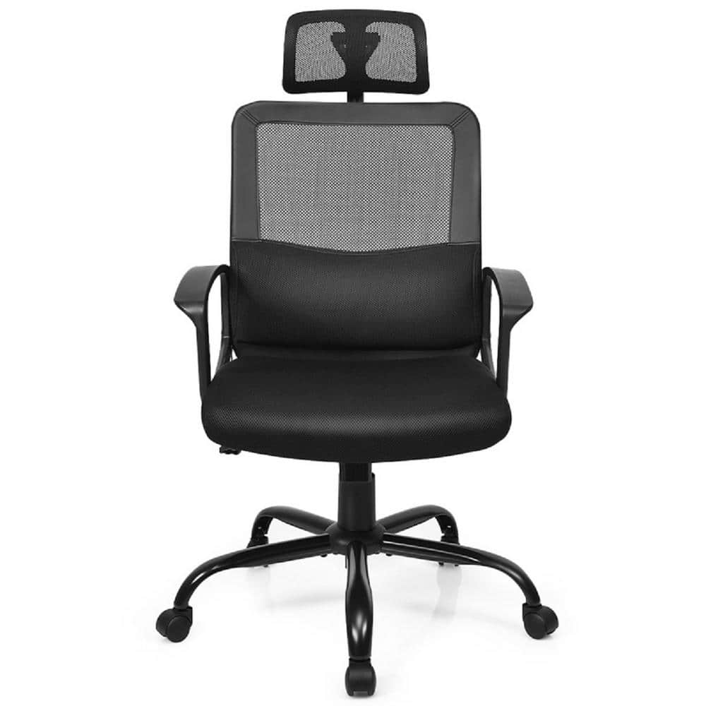 Costway Ergonomic Mesh Office Chair Adjustable High Back Chair w/ Lumbar  Support
