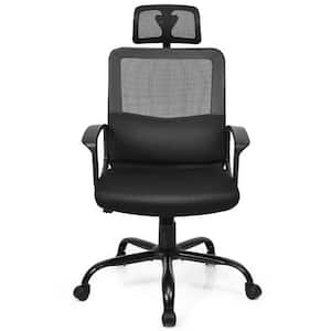Black Mesh High Back Office Chair Ergonomic Swivel Chair with Lumbar Support and Headrest
