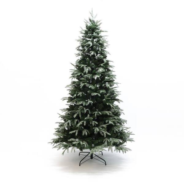 LuxenHome 7.5 ft. PreLit Green Full Artificial Christmas Tree with