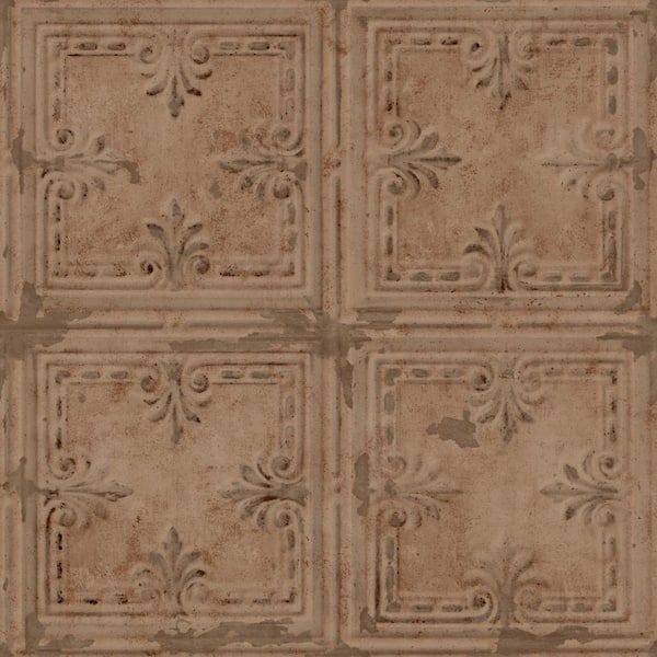 RoomMates Copper Tin Tile Peel and Stick Wallpaper (Covers 28.18 sq. ft.)