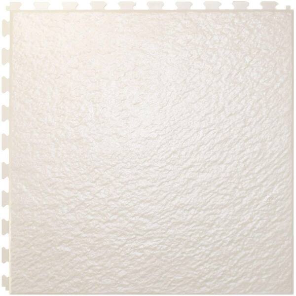 IT-tile Slate White  20 In. x 20 In.  Vinyl Tile, Hidden Interlock Multi-Purpose Floor,  6 Tile