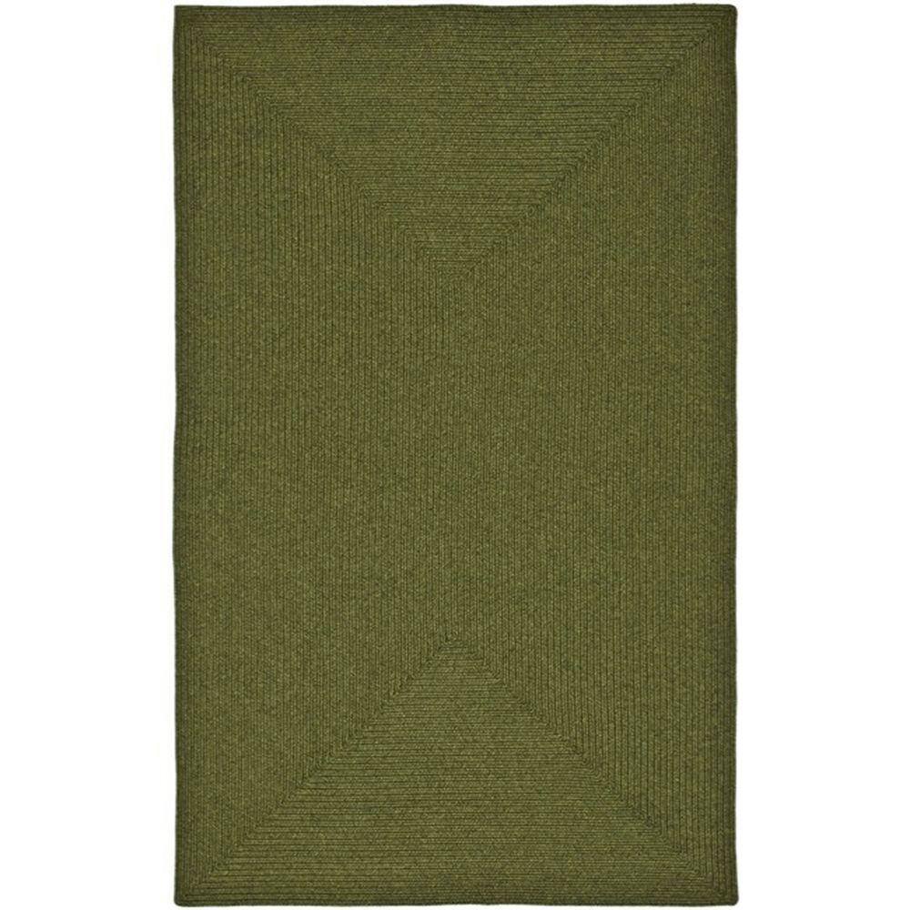 Handwoven Braided Cotton-Synthetic 6'x9' Reversible Area Rug in Green