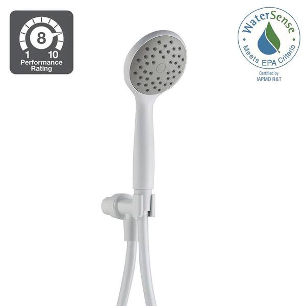 Unbranded 1-Spray 4 in. Single Wall Mount Handheld Shower Head in White