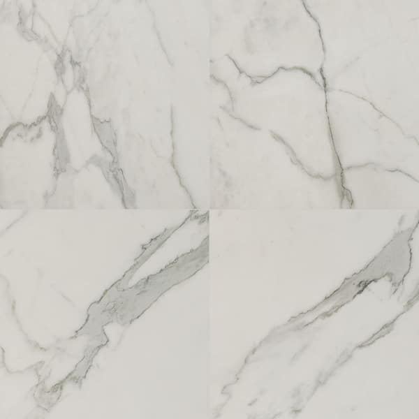 Regallo Calacatta Isla 24 in. x 24 in. Polished Porcelain Stone Look Floor and Wall Tile (465.12 sq. ft./Pallet)