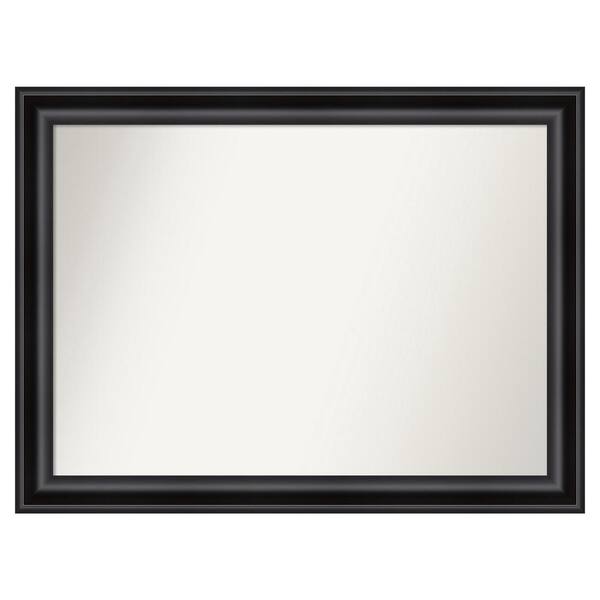 Amanti Art Grand Black 47.75 in. W x 35.75 in. H Custom Non-Beveled Recycled Polystyrene Framed Bathroom Vanity Wall Mirror