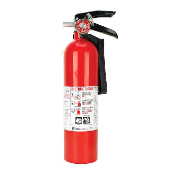 Kidde Fire Extinguisher - Red, 10B:C Gauge 466422K - The Home Depot