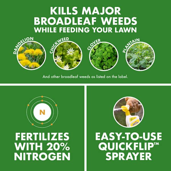 32 oz. 7,500 sq. ft. Ready-to-Spray Weed and Feed Liquid Lawn Fertilizer