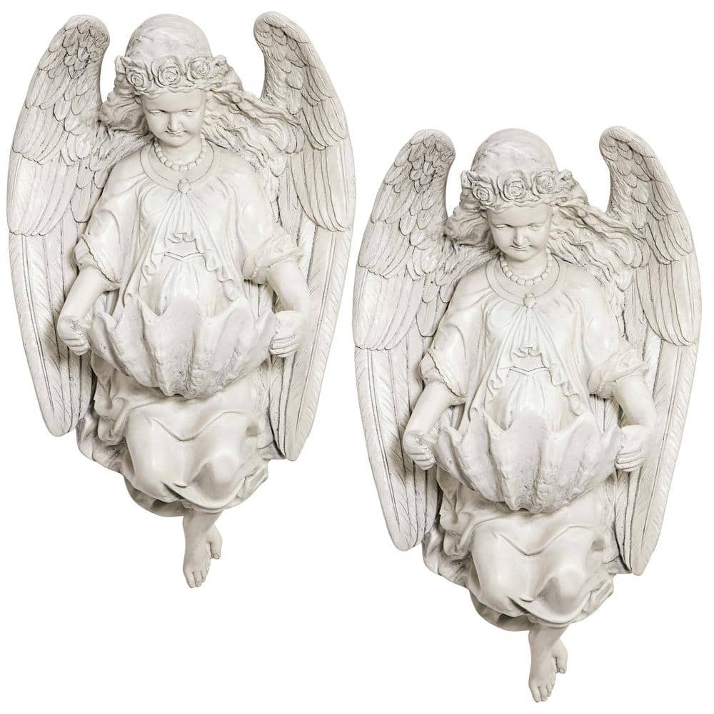 Design Toscano 17 in. H Brixton Abbey Angel Wall Sculpture (Set of