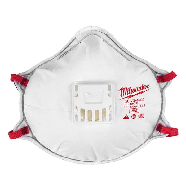 Milwaukee N95 Professional Multi-Purpose Valved Respirator with Gasket