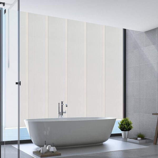 EMOH Buff 70 in.- 130 in. W x 116 in. L Adjustable 6-Panel Satin Nickel Single Rail Panel Track with 23.5 in. Slates