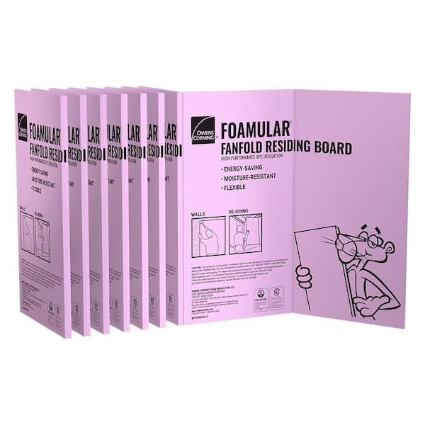 Owens Corning FOAMULAR 1/4 in. x 4 ft. x 50 ft. R-1 Fanfold Rigid Foam Board Insulation Sheathing