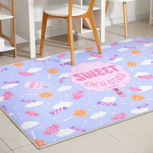 Crayola Be Sweet Lilac 3 ft. 3 in. x 5 ft. Area Rug