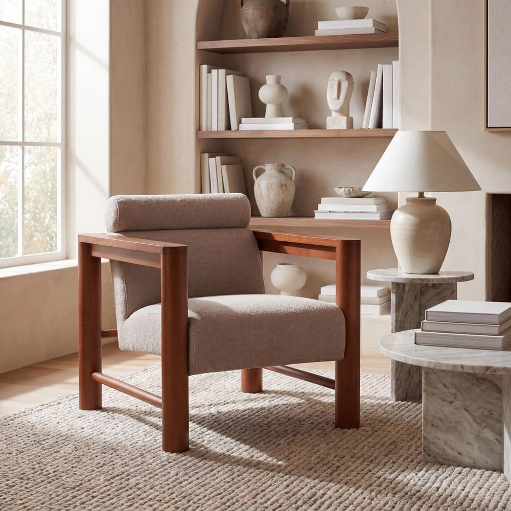 Nikolas Light Brown/Natural Arm Chair price history on PriceWatchPro