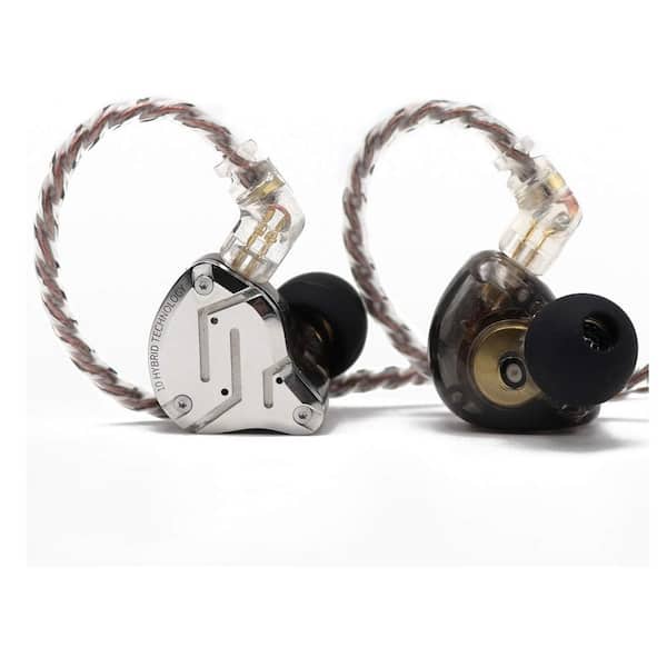 Black Wired Noise Cancelling Gaming Earbud and In-Ear with Stainless Steel Faceplate with Mic