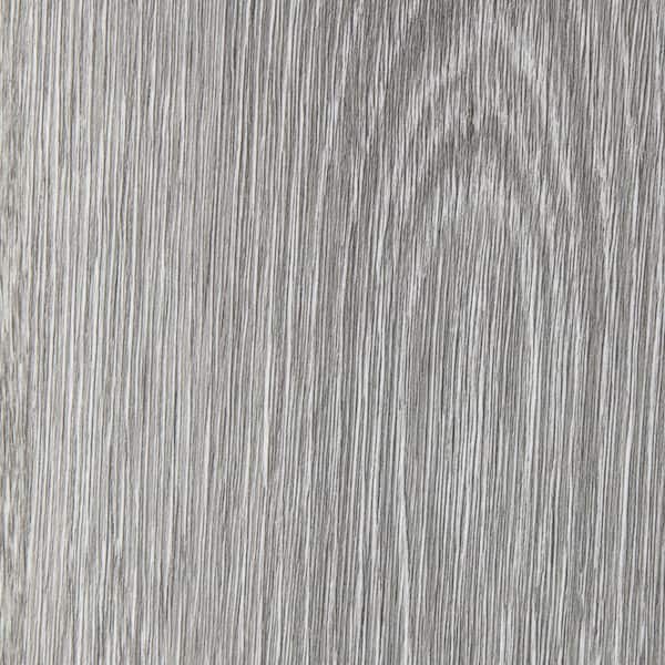 DuraDecor Take Home Sample - Polished Pro 6 in. W 8-mil Perfect Pewter Glue-Down Luxury Vinyl Plank Flooring