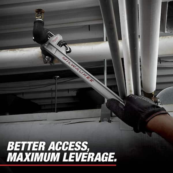 10 in. Aluminum Pipe Wrench with Power Length Handle
