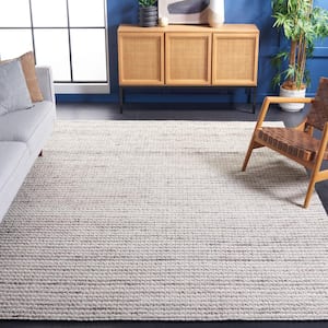 Marbella Silver Ivory 8 ft. X 10 ft. Abstract Border Area Rug