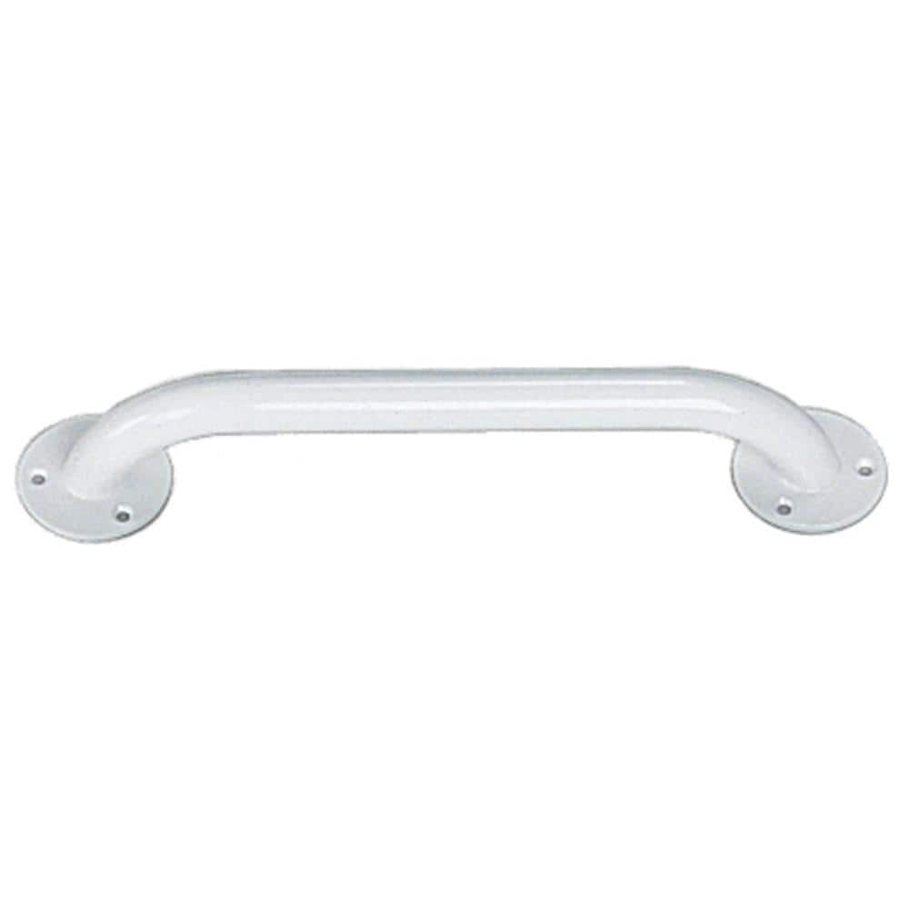 12-Inch White Stainless Steel Wall Mounted Grab Bar