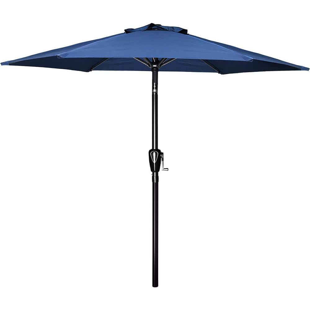 7.5 ft. Outdoor Market Umbrella w/ Push Button Tilt/Crank,6 Sturdy Ribs for