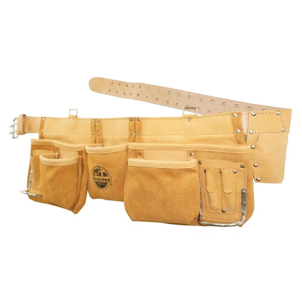 10 Pocket Carpenters Leather Tool Belt