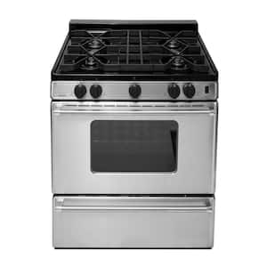 ProSeries 30 in. 3.91 cu. ft. Battery Spark Ignition Gas Range in Stainless Steel