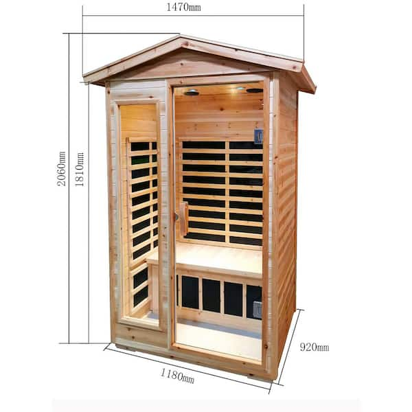 Infrared sauna in Hemlock wood ARAWA 3EXX0512