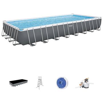 31' 4" x 16' x Rectangular 52 in. Deep Metal Frame Above Ground Swimming Pool Set