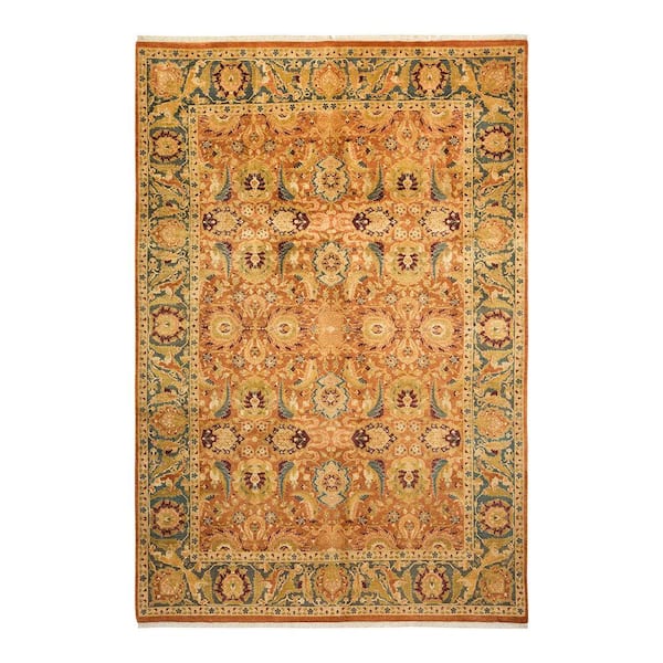 Solo Rugs Mogul One of a Kind Traditional Brown 6 ft. 2 in. x 9 ft. 1 in. Floral Area Rug