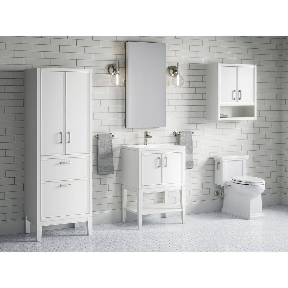 Winnow 24" White Quartz Top Freestanding Single Sink Vanity