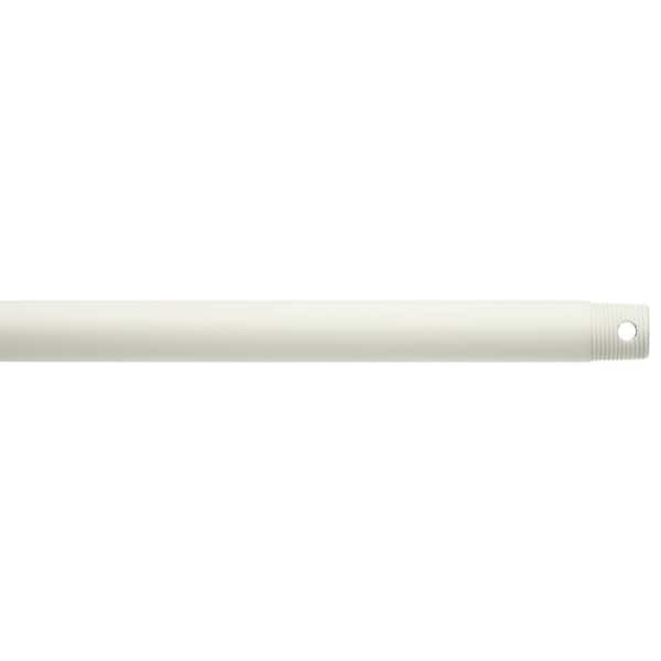 24 in. Matte White Ceiling Fan Extension Downrod