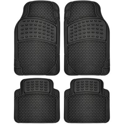 GGBAILEY D3146A-F1A-BLK_BR Custom Fit Car Mats for 2002 Saturn Vue Black with Red Edging Driver & Passenger Floor 