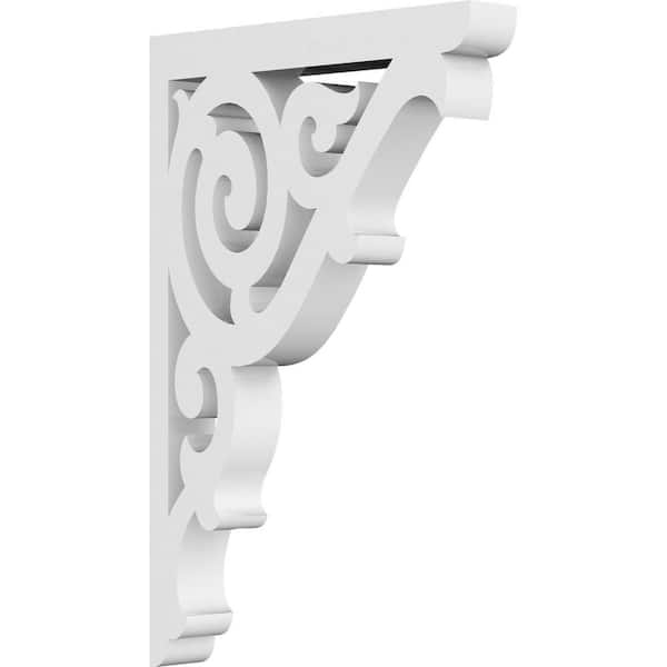 Ekena Millwork 5/8 in. W x 6 in. H x 4 in. D PVC Athens Bracket