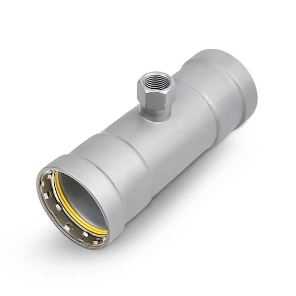 Titan Press 3/4" x 3/4" x 1/2" Press 2.2 in. D x 4.5 in. L Carbon Steel Tee HNBR Sealed, Yellow Dot, Gas & Fuel Rated