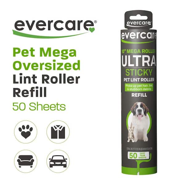 Evercare Pet Mega Extreme Surface Coverage 50-Sheet Lint Roller Refill 617136