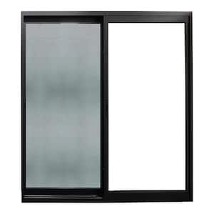 Teza 155 Series 96 in. x 96 in. Matte Black Universal Hand Aluminum Multi-Sliding Door