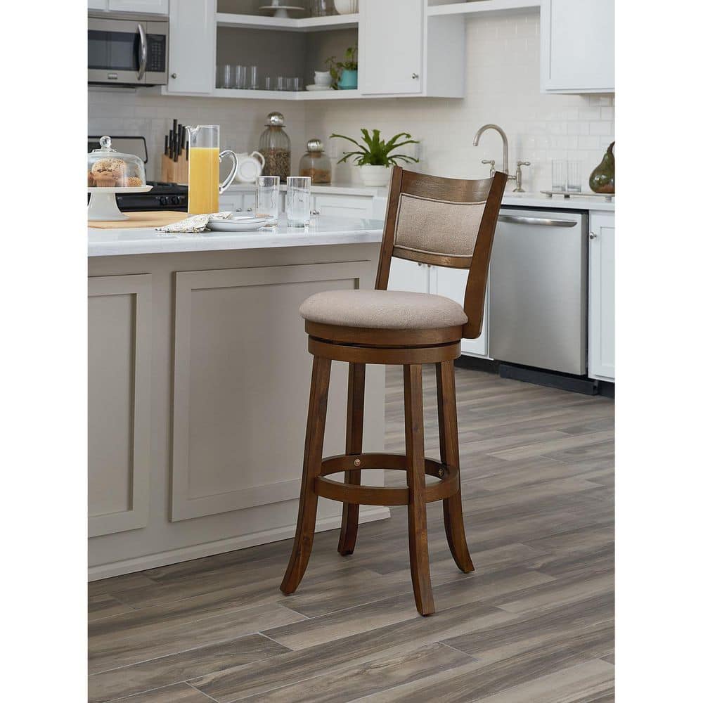42.5 in.H Brown Finish Low Back Wood Frame Barstool Wood Seat Set of 1 price history on PriceWatchPro