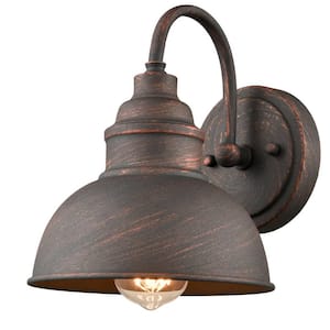 8.43 in. Copper Outdoor Hardwired Barn Wall Sconce with No Bulbs Included