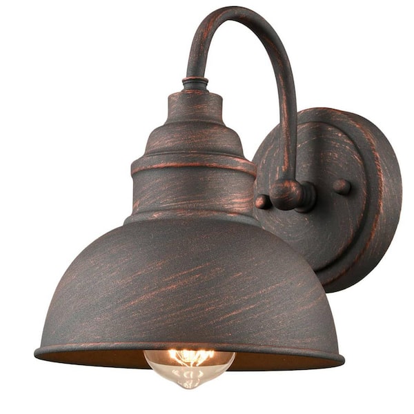CLAXY 8.43 in. Copper Outdoor Hardwired Barn Wall Sconce with No Bulbs Included